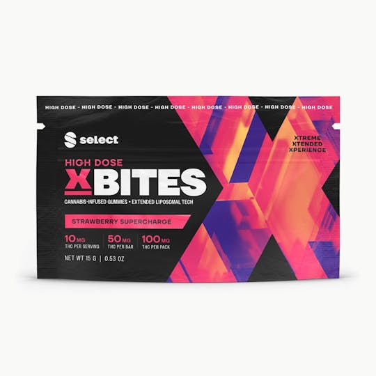 Select - Strawberry Supercharge X Bites High Dose 2pk (100mg total) - 1