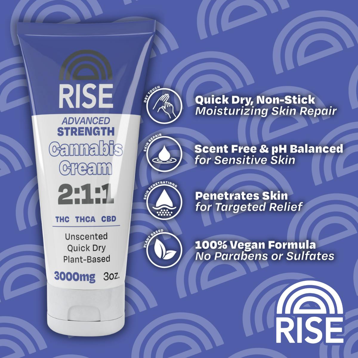 RISE - RISE 2:1:1 Advanced Strength Cream - 3oz - 1