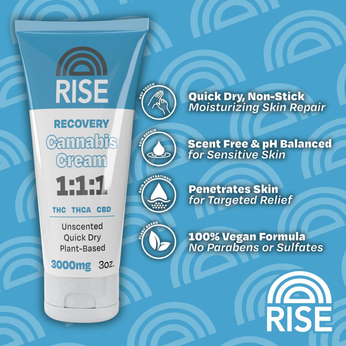 RISE - RISE 1:1:1 Recovery Strength Cream - 3oz - 1