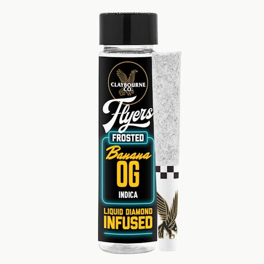 Claybourne Co. - Banana OG (1g) - Diamond Frosted Flyers Pre-Rolls - 1