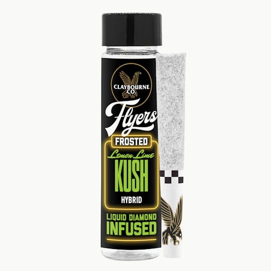 Claybourne Co. - Lemon Lime Kush (1g) - Diamond Frosted Flyers Pre-Rolls - 1