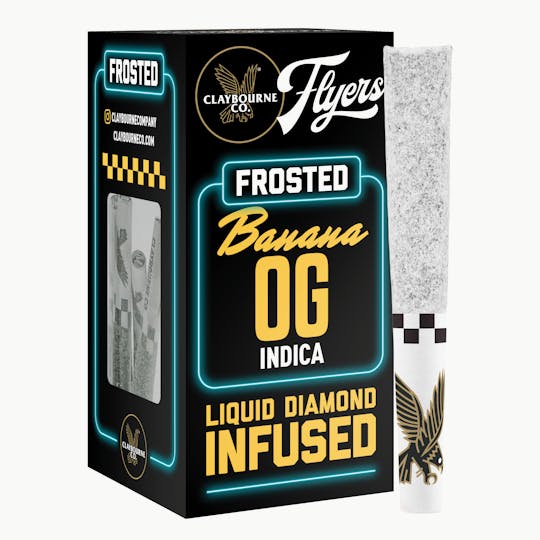 Claybourne Co. - Banana OG (2.5g) - Diamond Frosted Flyers Pre-Rolls - 1