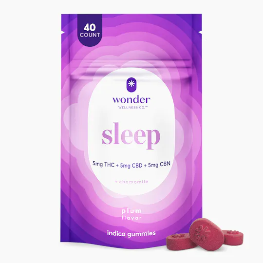* Wonder Wellness Co. - Wonder Wellness | Sleep | Plum 1:1:1 Gummies | 200mg | 40ct | 5mg/ea - 1