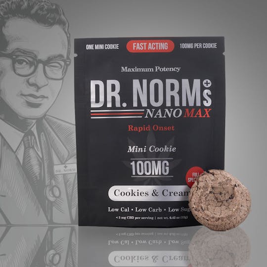 Dr. Norm's - Cookies & Cream Fast-Acting Nano 100mg MAX Cookie - 1