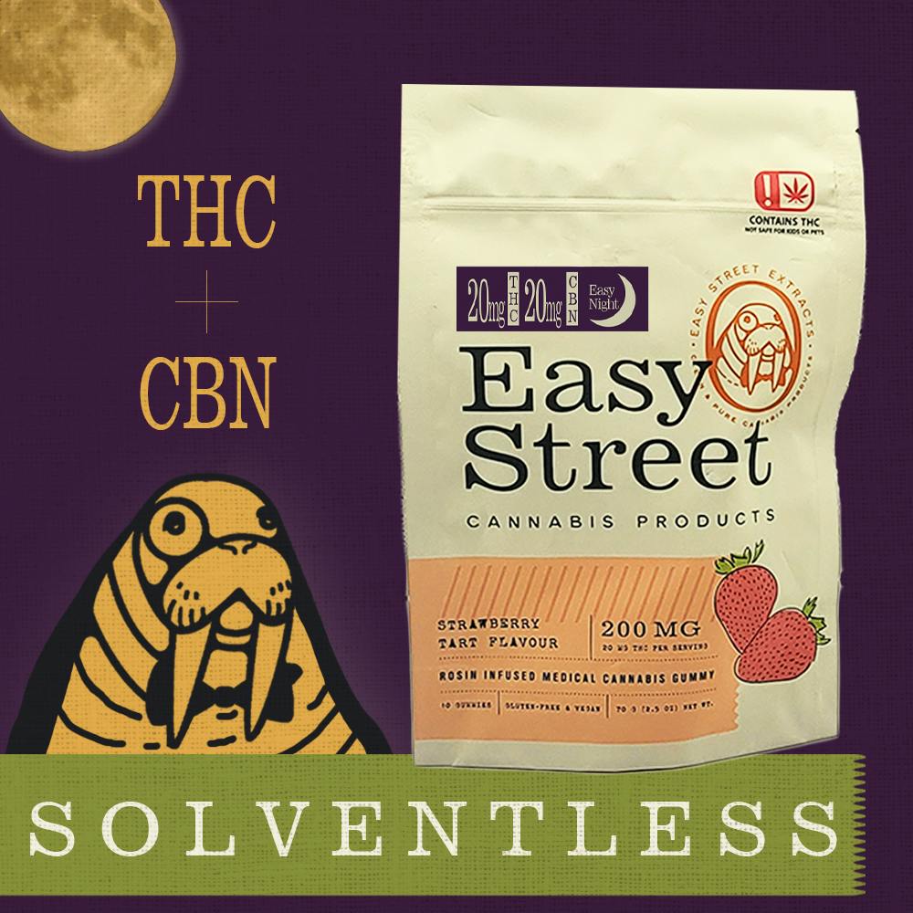 Easy Street Extracts - Strawberry Tart - Indica - 1:1 200mg THC CBD - 1