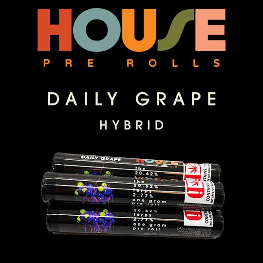 Easy Street Extracts - House - Daily Grape 1g Preroll - 1