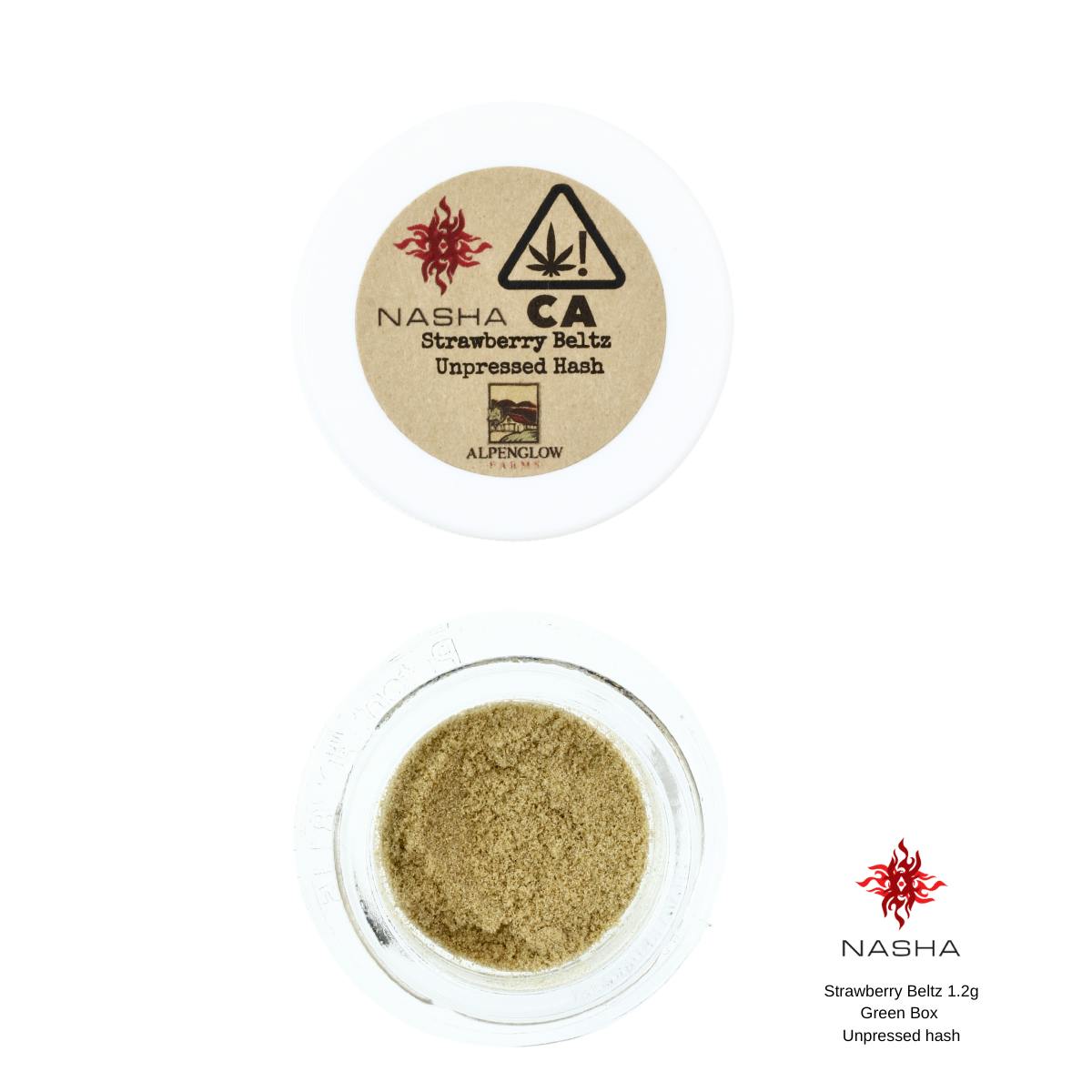 NASHA - Strawberry Beltz 1.2g Green Unpressed Hash - 1