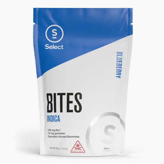 Select - Blueberry Classic Bites 10pk (100mg) | Indica | MD - 1