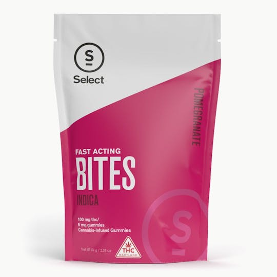 Select - Pomegranate Nano Bites 20pk (100mg) | Indica | MD - 1