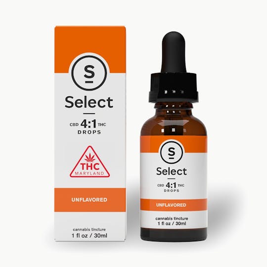 Select - Ratio Unflavored Drops 4:1 CBD:THC Tincture - 1