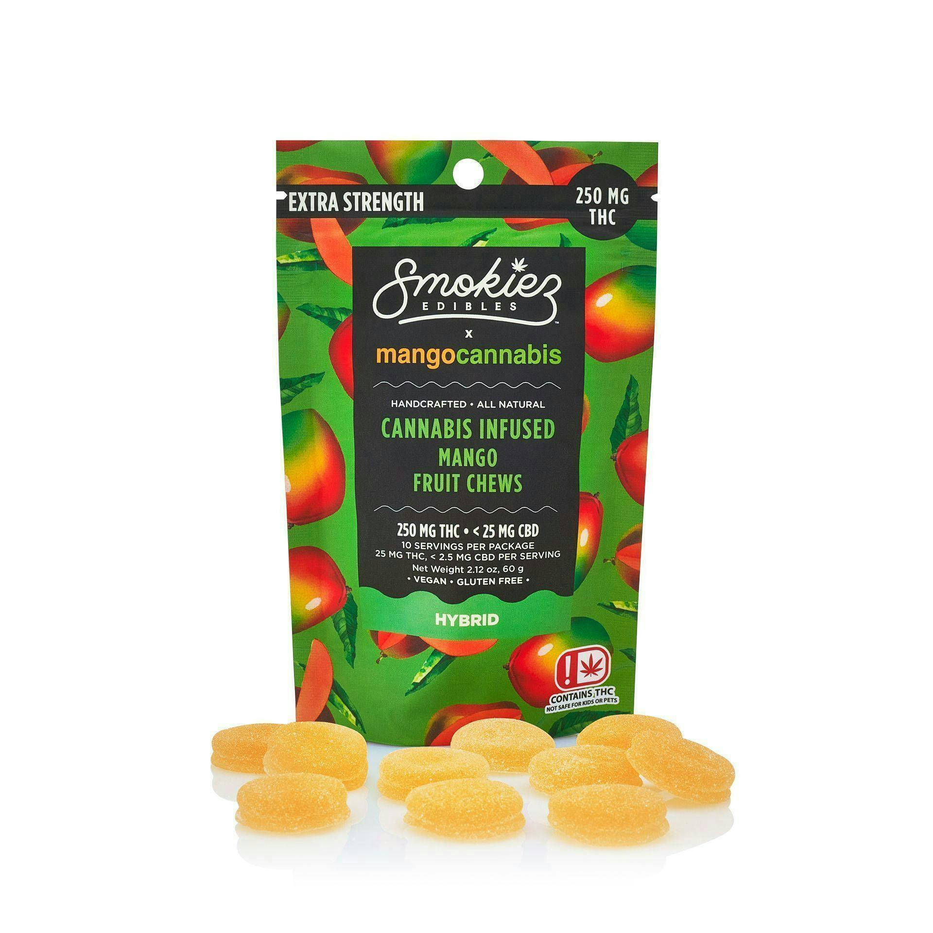 Smokiez Edibles - Smokiez + Mango Cannabis | Mango Fruit Chews | 250mg | 10ct | 25mg/ea - 1