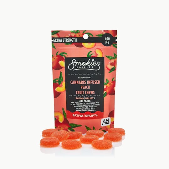 Smokiez Edibles - EXTRA-STRENGTHPeach Sativa400mg THC Fruit Chews - 1