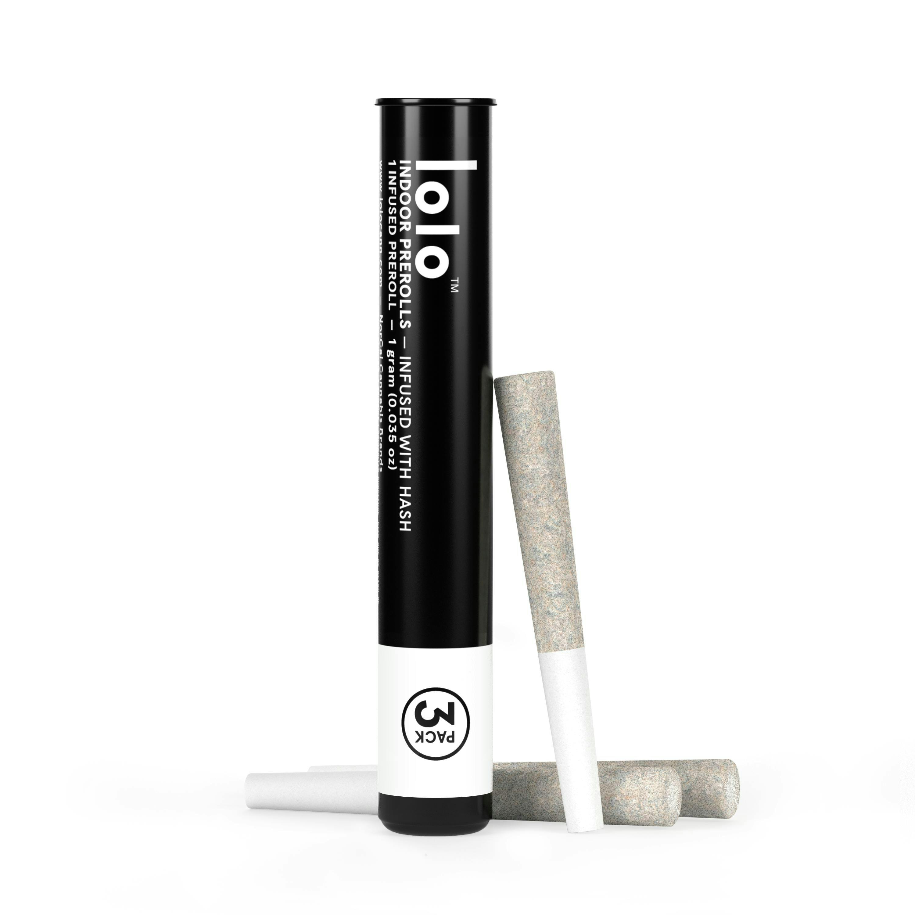 lolo - lolo | Tres Leches | 3 Indoor Hash Infused Prerolls | 0.5g Each - 1