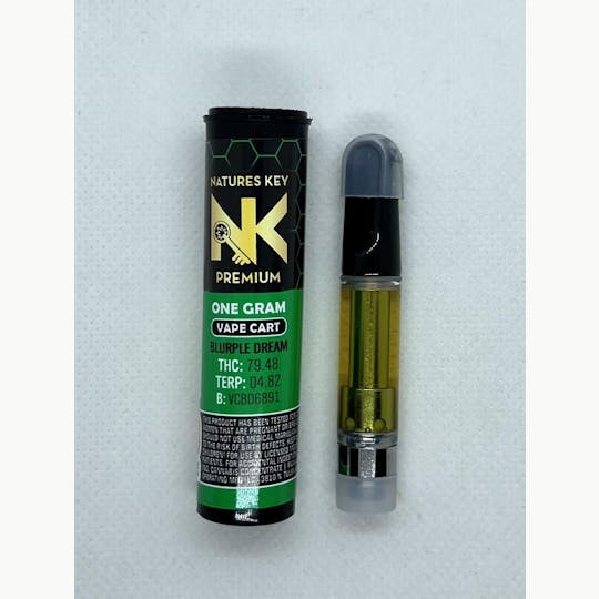 Natures Key - Blurple Dream 1g Vape Cart - 1