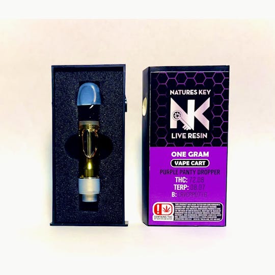 Natures Key - Purple Panty Dropper Live Resin 1g Vape Cart - 1