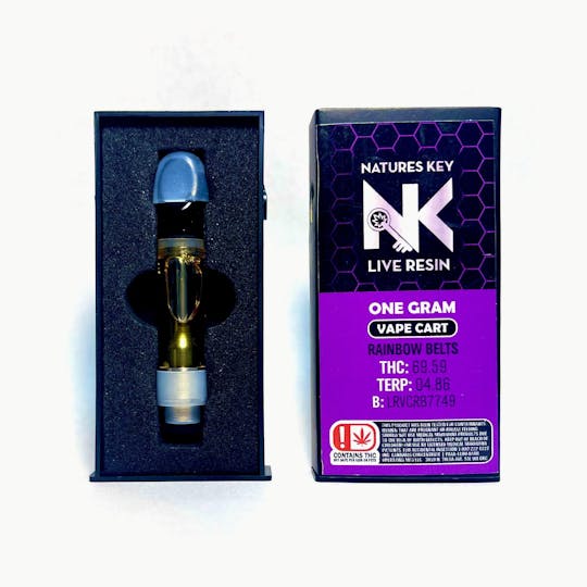Natures Key - Rainbow Belts Live Resin 1g Vape Cart - 1