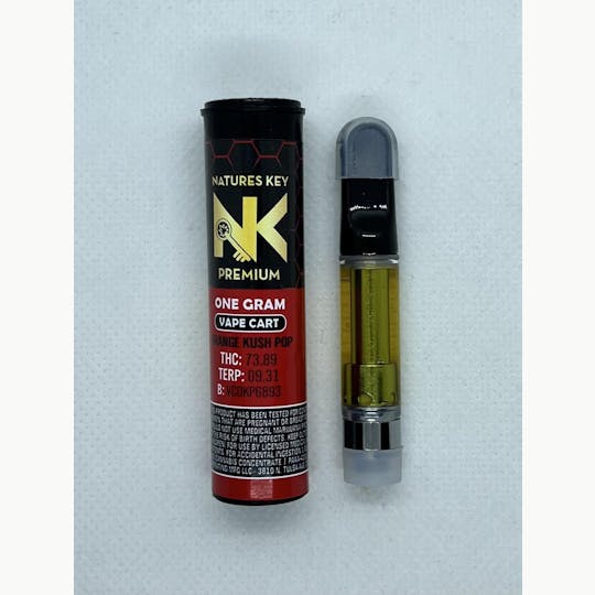 Natures Key - Orange Kush 1g Vape Cart - 1