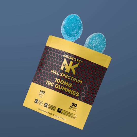 Natures Key - Blue Raspberry Single Serve 100mg - 1