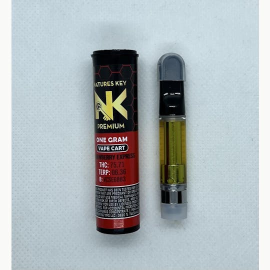 Natures Key - Strawberry Express 1g Vape Cart - 1