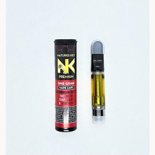 Natures Key - Watermelon Zkittles 1g Vape Cart - 1