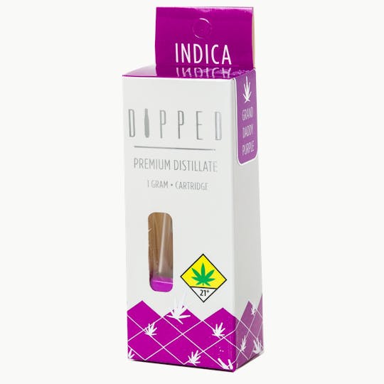 Swifts Edibles - DIPPED Distillate Cartridge- Grand Daddy Purple - 1
