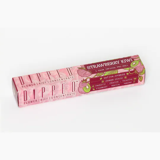 Swifts Edibles - DIPPED Strawberry Kiwi Flavored Infused Pre-Roll 1G - 1
