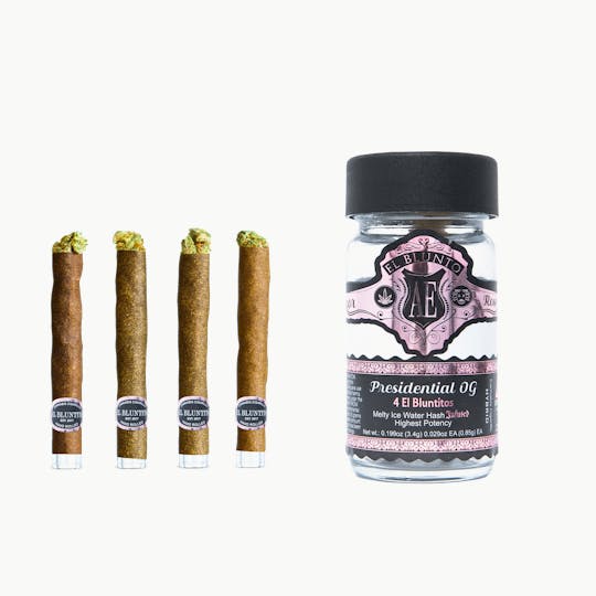 El Blunto by Albert Einstone's - El Bluntito 4-Pack - Presidential OG - 4 x .85G - Hash Infused - 1