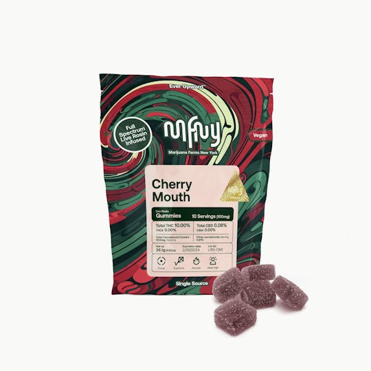 MFNY - Cherry x Poddy Mouth Live Rosin Gummies | 100mg 10pk - 1