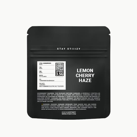 STIIIZY - - LEMON CHERRY HAZE- 3.5G Black Label Mylar - 1