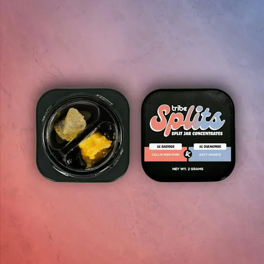 Tribe - Juicy Froots+Collie Man Kush | 1g Diamonds + 1g Badder | Splits Concentrate - 1