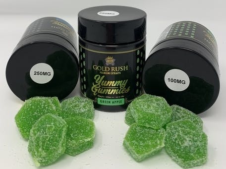 Gold Rush Premium Extracts - Yummy Gummy 250mg - Green Apple - 1