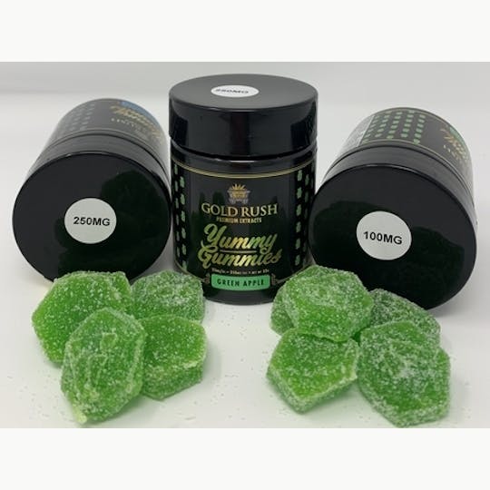 Gold Rush Premium Extracts - Yummy Gummy 250mg - Green Apple - 1