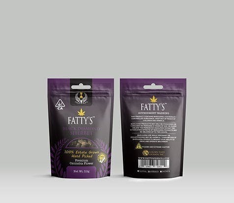 Fatty's - Black Diamond Sherbet - 3.5g Fatty's Flower - 1