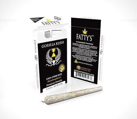 Fatty's - Gorilla Kush - Fatty's Pre-Rolls 3pk (3g total) - 1