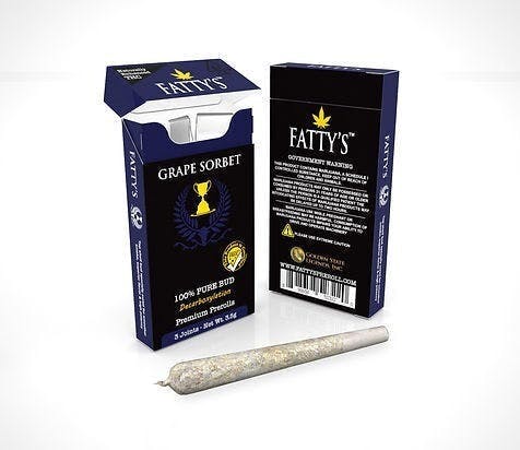 Fatty's - Grape Sorbet - Fatty's Pre-Rolls 3pk (3g total) - 1