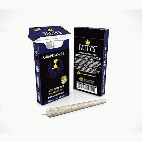 Fatty's - Grape Sorbet - Fatty's Pre-Rolls 3pk (3g total) - 1