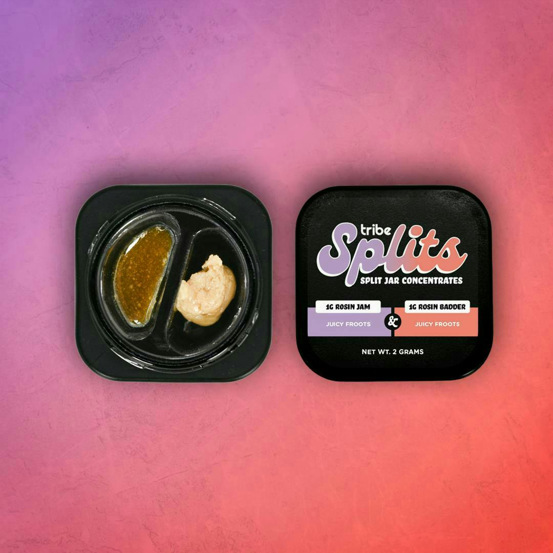 Tribe - Juicy Froots | 1g Live Badder + 1g Live Rosin Jam | Splits Concentrate - 1
