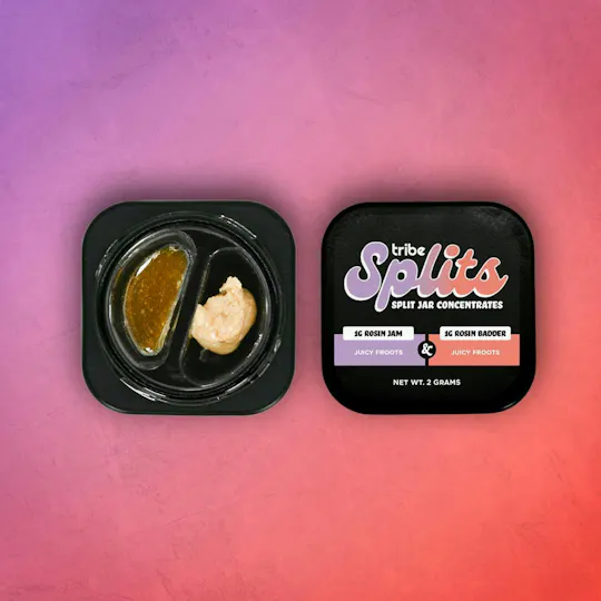 Tribe - Juicy Froots | 1g Live Badder + 1g Live Rosin Jam | Splits Concentrate - 1