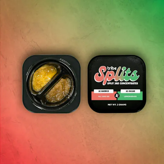 Tribe - All Gas OG + Lemongrass | 1g Badder + 1g Sugar | Splits Concentrate - 1