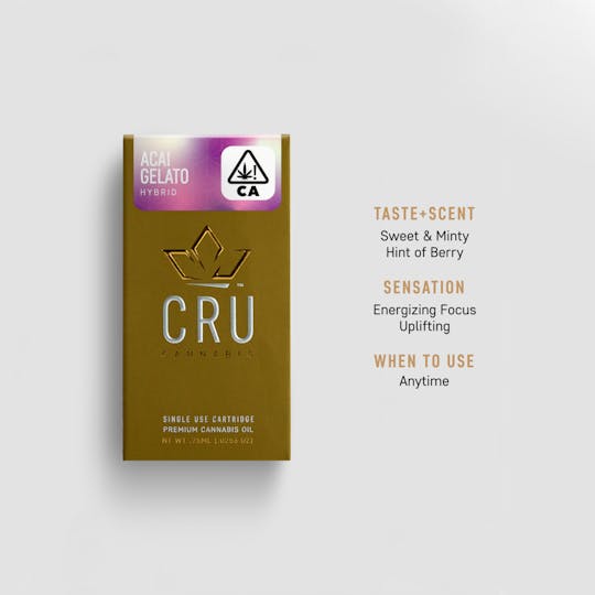 CRU Cannabis - Acai Gelato (0.75ML Oil Cartridge) - 1