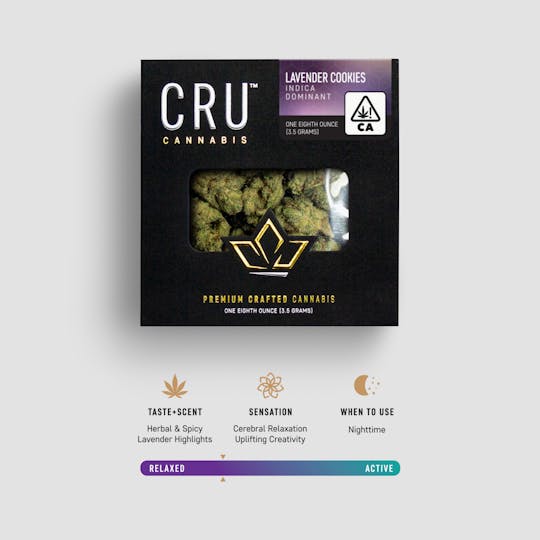 CRU Cannabis - Lavender Cookies (3.5 Grams) - 1