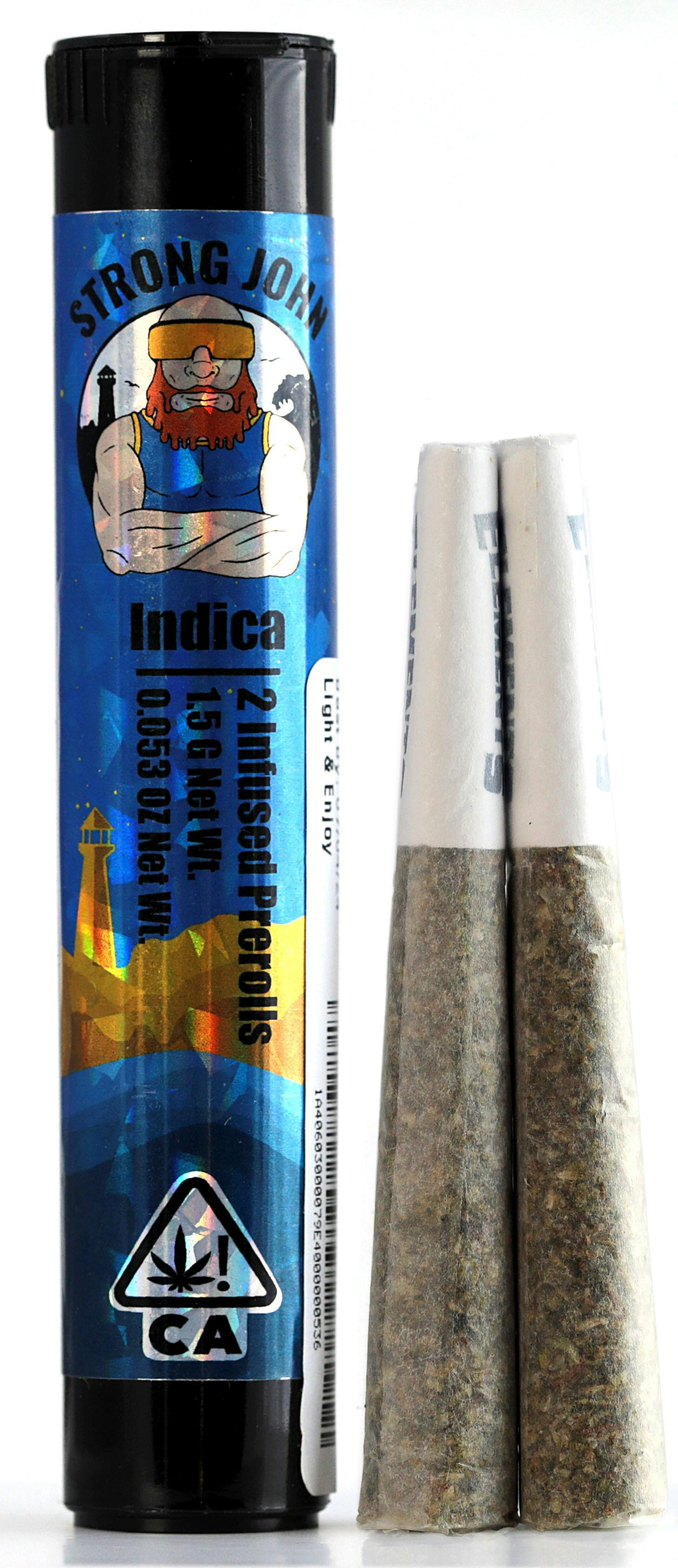 Strong John Extracts - Mazlo x Whitezilla Infused Pre-roll - 2pk - 1