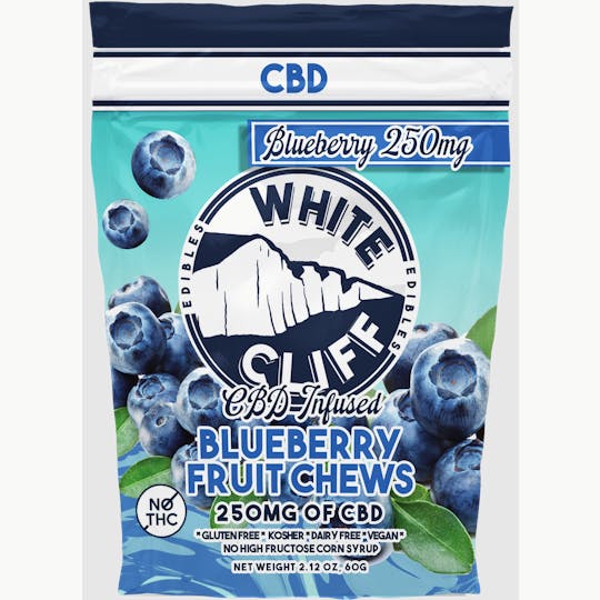 White Cliff - CBD Infused - Blueberry Fruit Chews - 1