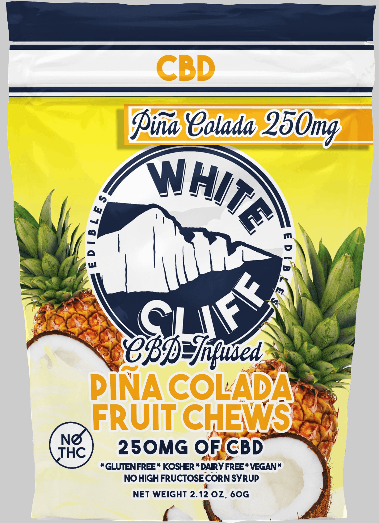 White Cliff - CBD Infused - Pina Colada Fruit Chews - 1