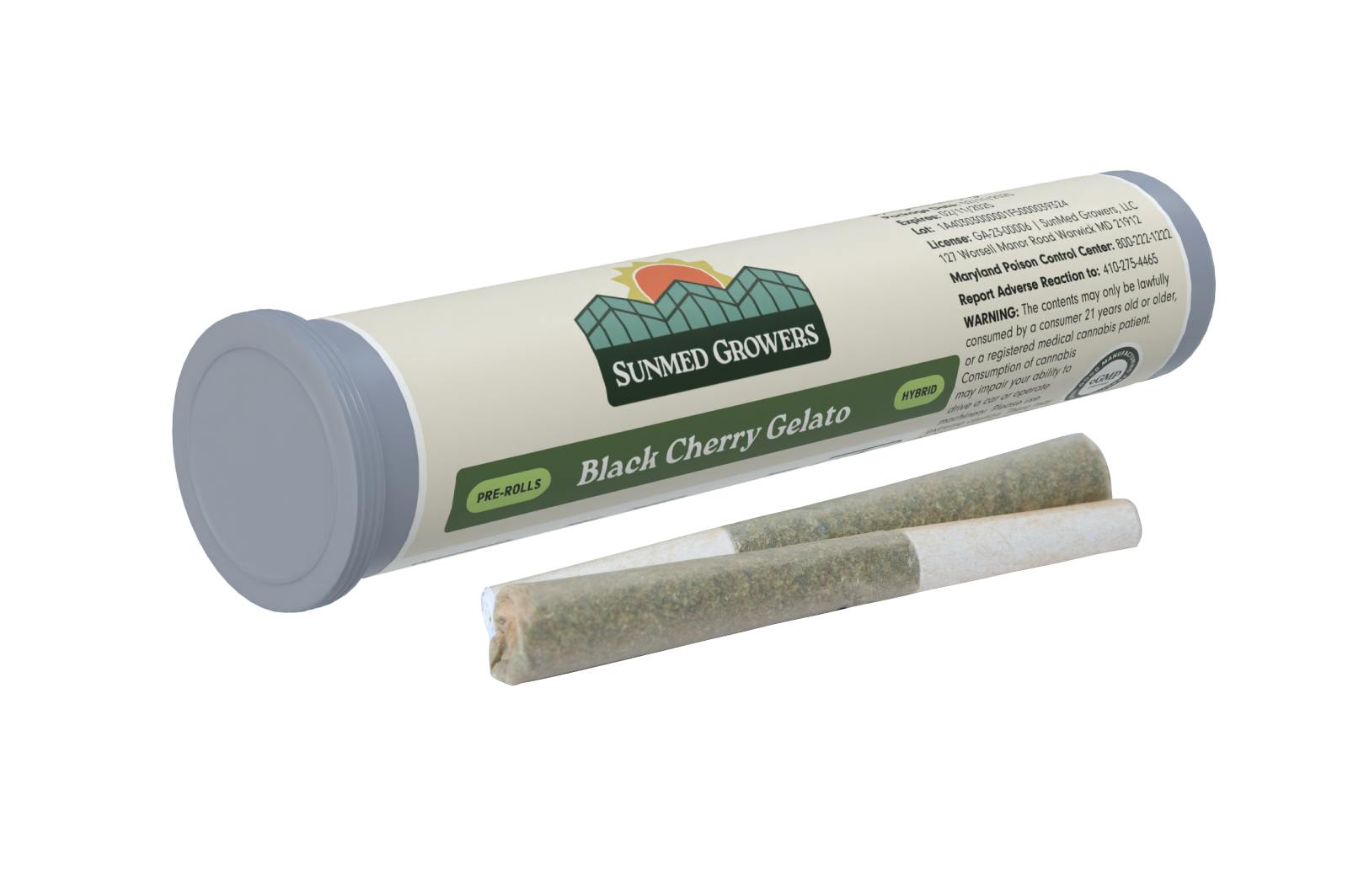 SunMed Growers - Black Cherry Gelato Pre Roll 0.5g/2 Pack - 1