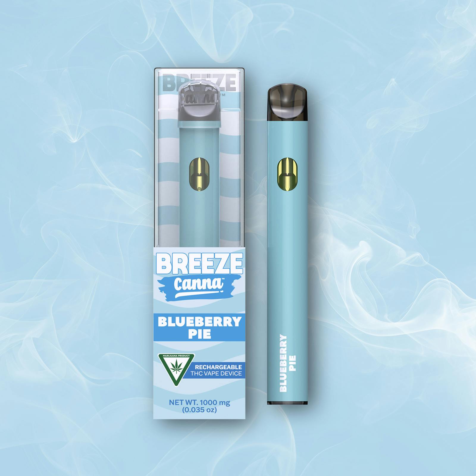 Breeze Canna - Blueberry Pie - Classic 1g PLUS Vape Device — BREEZE Canna - 1