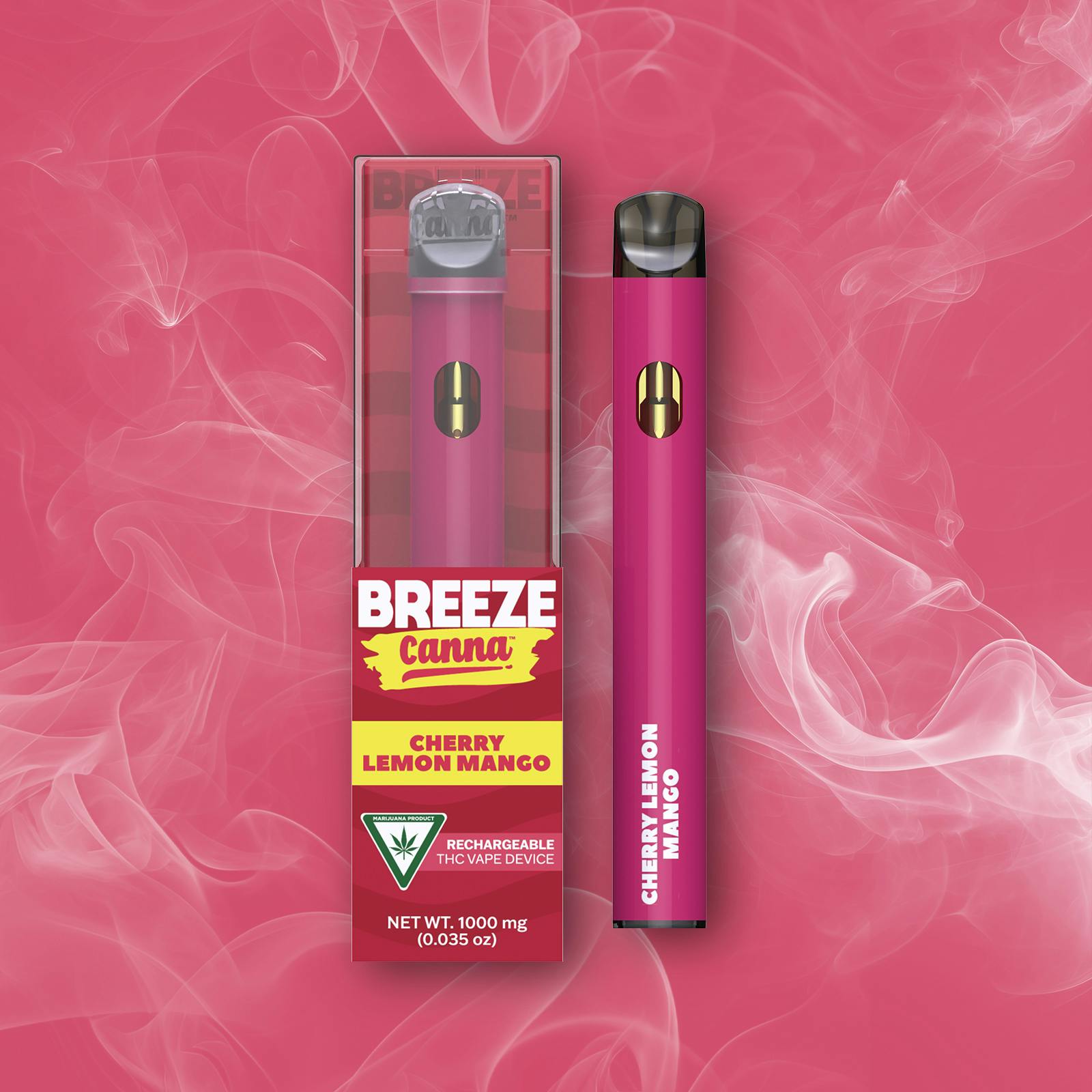 Breeze Canna - Cherry Lemon Mango - Classic 1g PLUS Vape Device — BREEZE Canna - 1