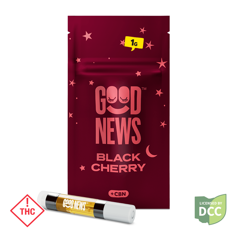 Good News - Good News | Black Cherry | 1:4 CBN:THC | Cartridge | 0.84g - 1