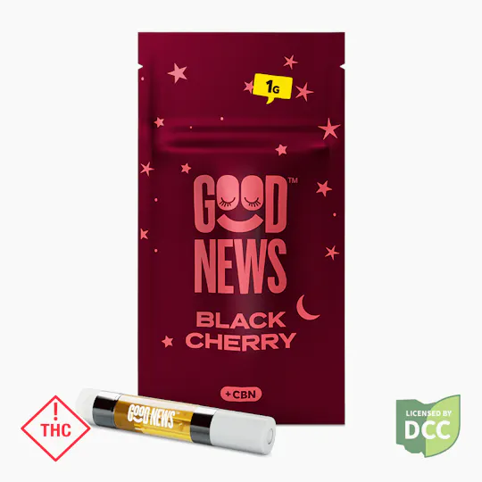 Good News - Good News | Black Cherry | 1:4 CBN:THC | Cartridge | 0.84g - 1