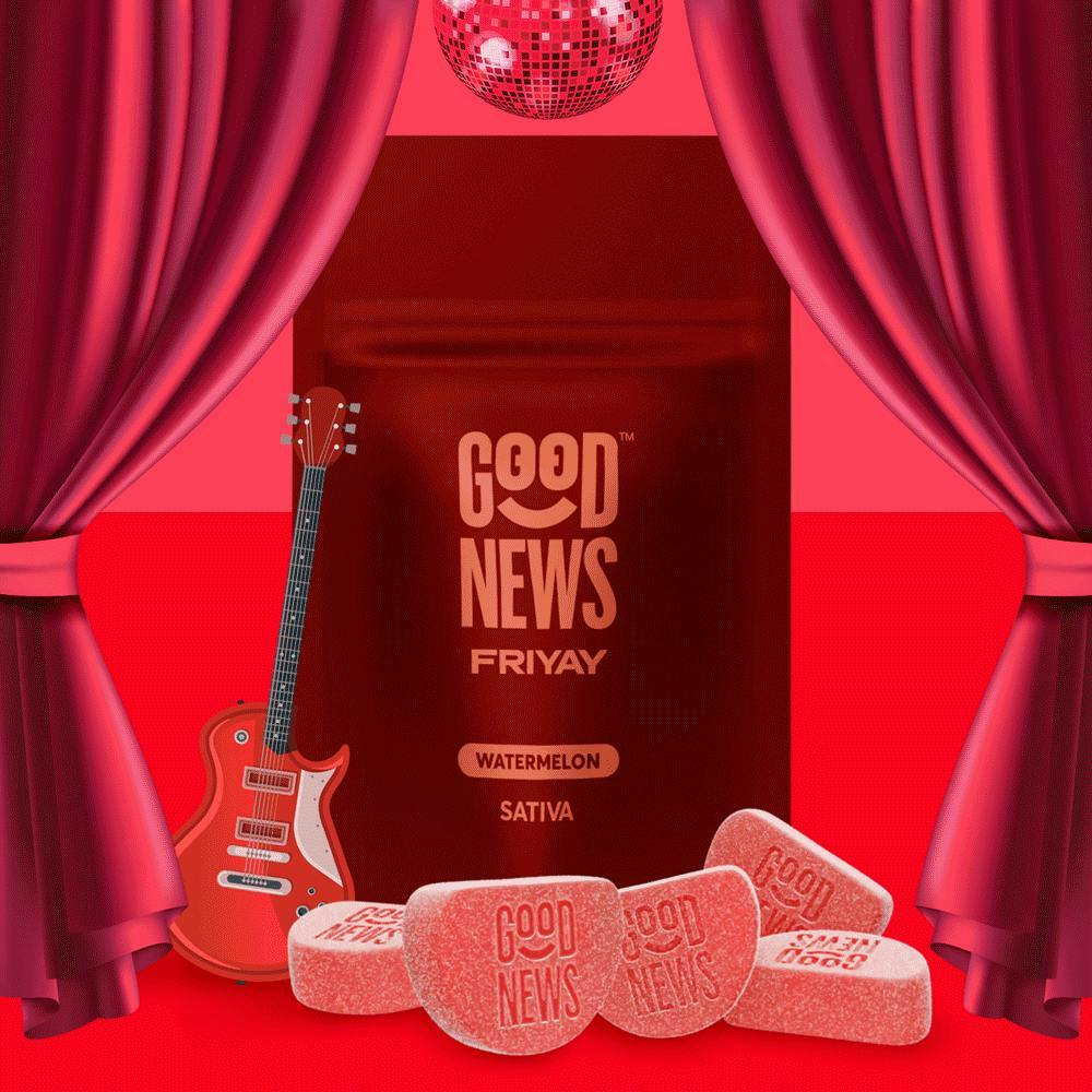 Good News - Good News | Friyay | Watermelon Gummies | 200mg | 20ct | 10mg/ea - 1